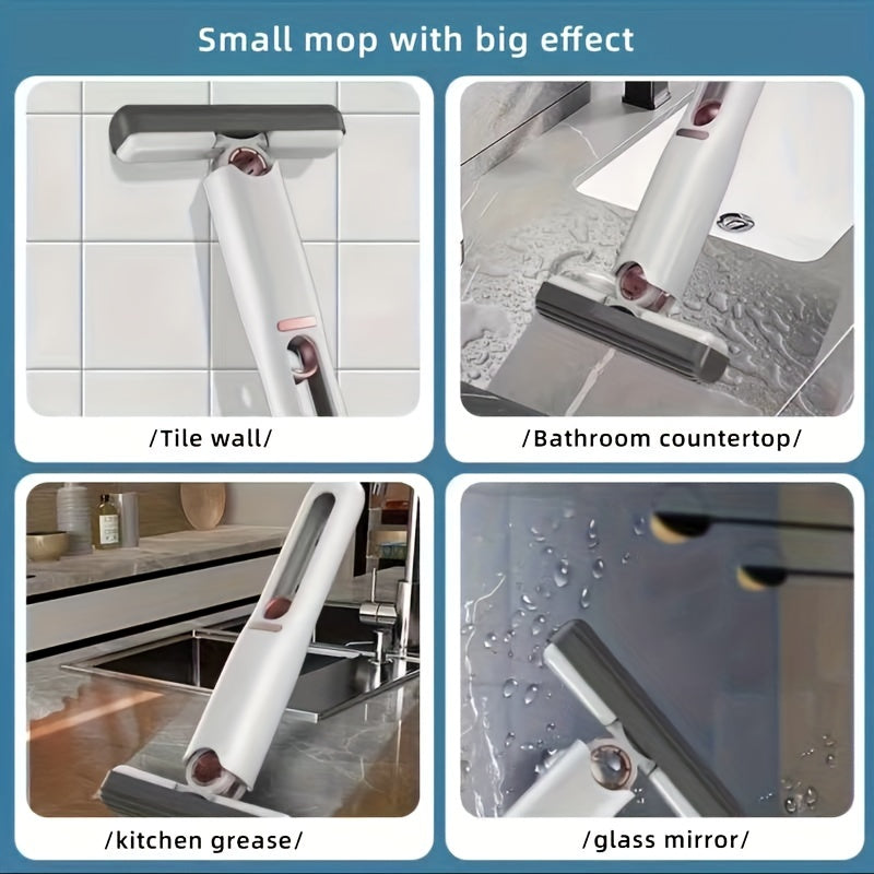 Portable Self-Squeeze Mini Mop & Desk Cleaner