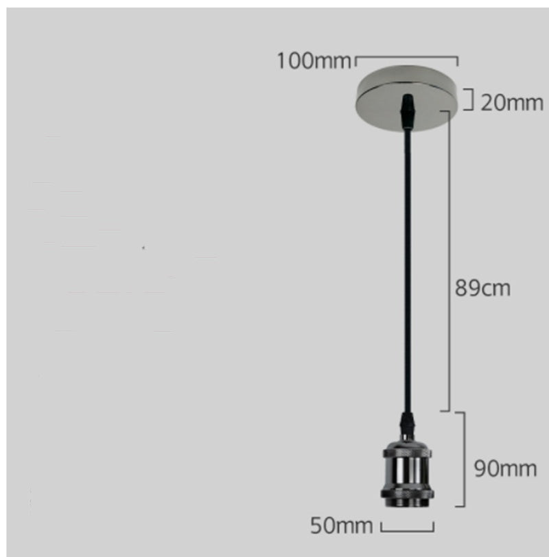 Retro Chandelier Lamp Holder Hanging Wire Hanging Aluminum