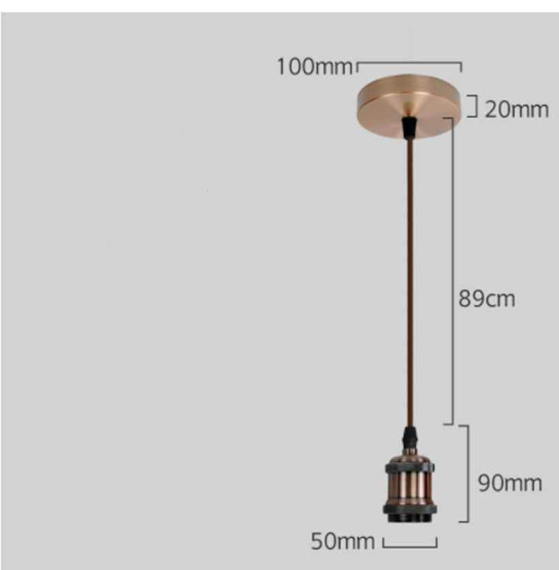 Retro Chandelier Lamp Holder Hanging Wire Hanging Aluminum